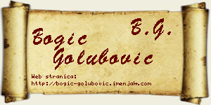 Bogić Golubović vizit kartica
